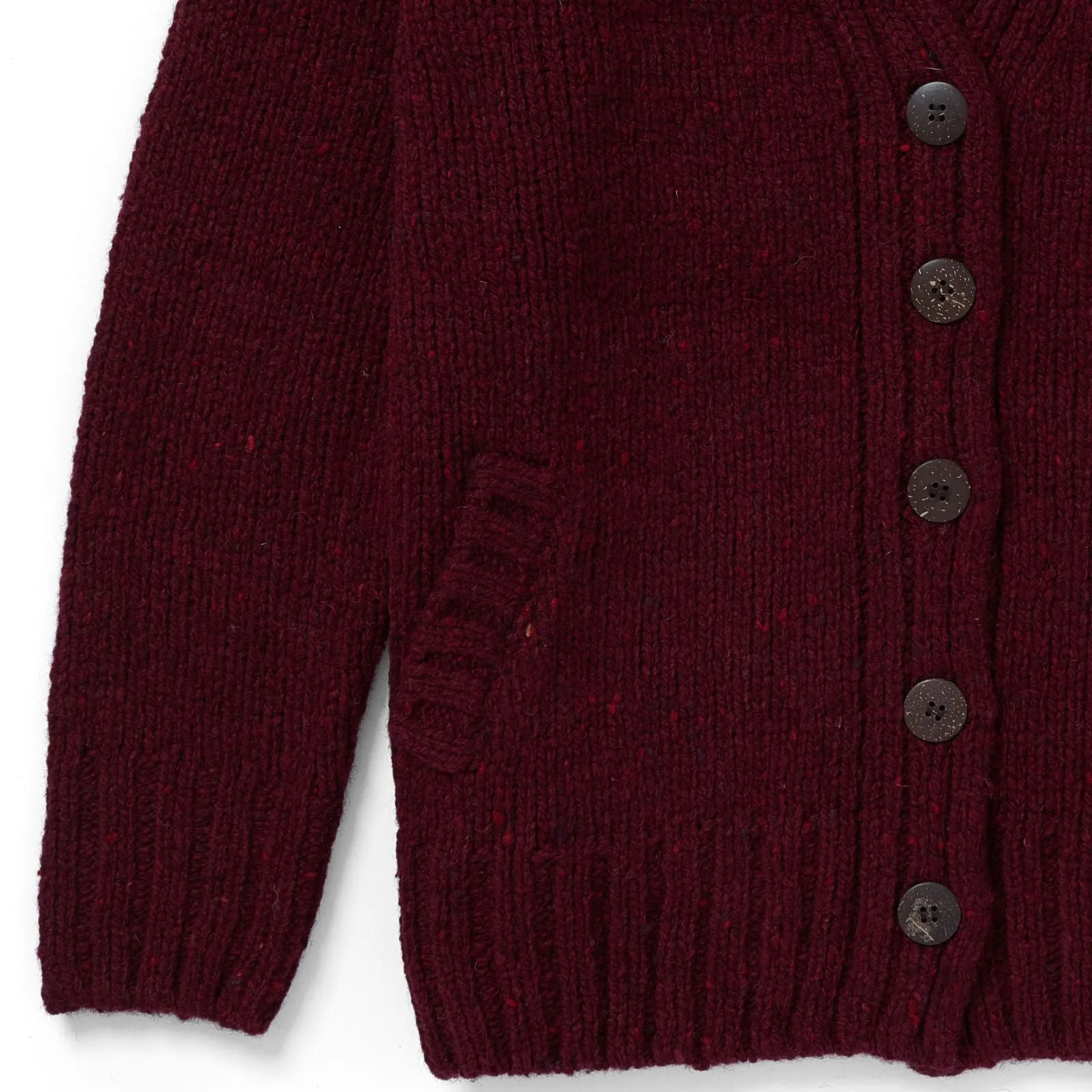 Ladies' Donegal Cardigan with Side Pockets | Berry