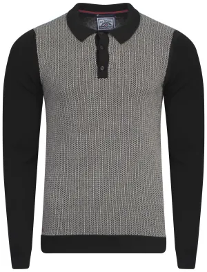 Le Shark Rutto knitted polo in black