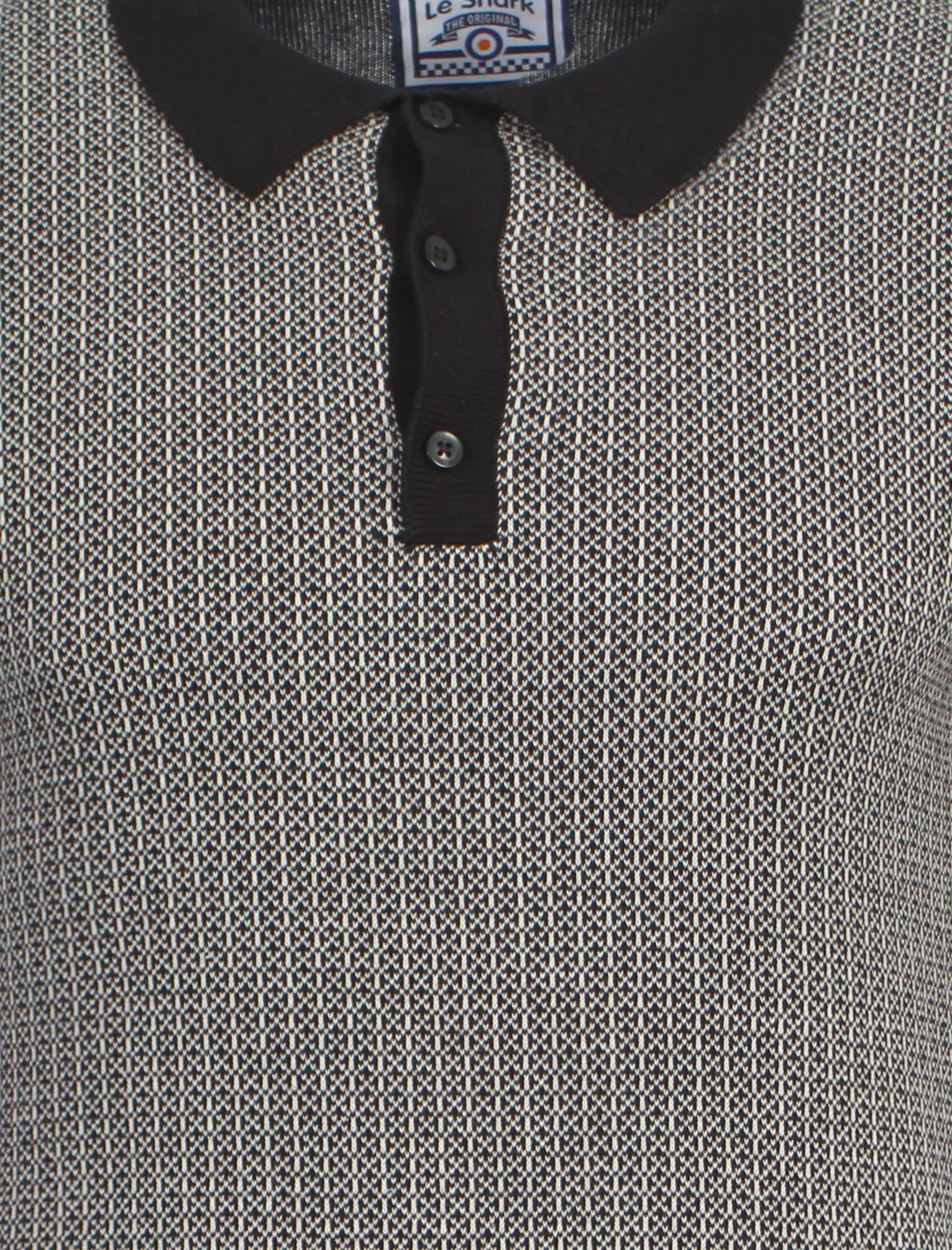 Le Shark Rutto knitted polo in black