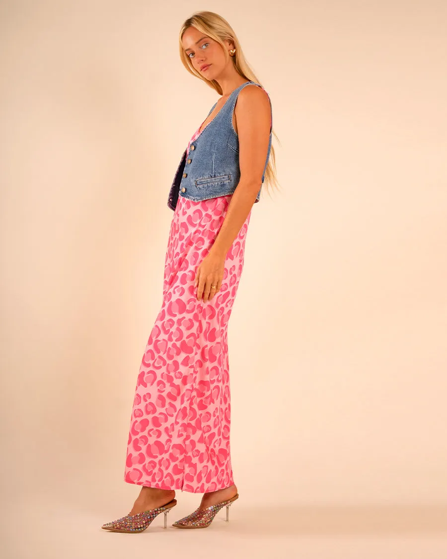 Lennon Zipslip™️ Dress Pink Shaded Leopard