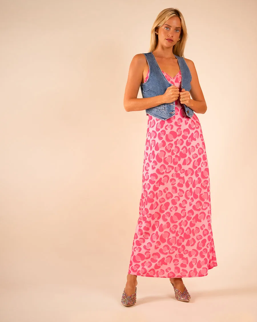 Lennon Zipslip™️ Dress Pink Shaded Leopard