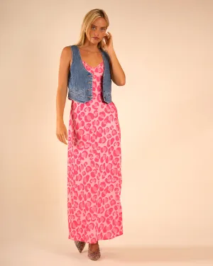 Lennon Zipslip™️ Dress Pink Shaded Leopard
