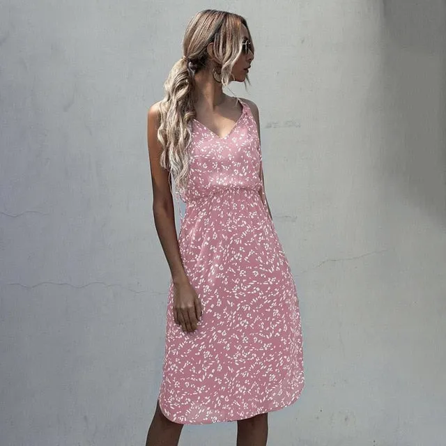 Leopard Floral Slip Sundress