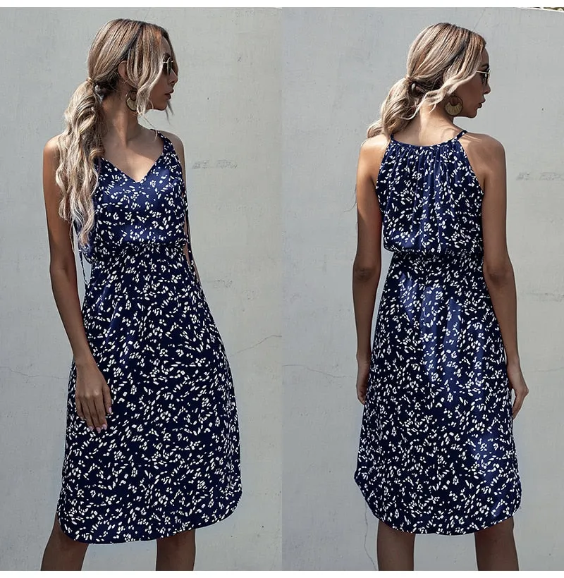 Leopard Floral Slip Sundress