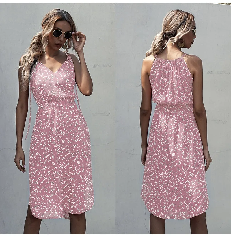 Leopard Floral Slip Sundress