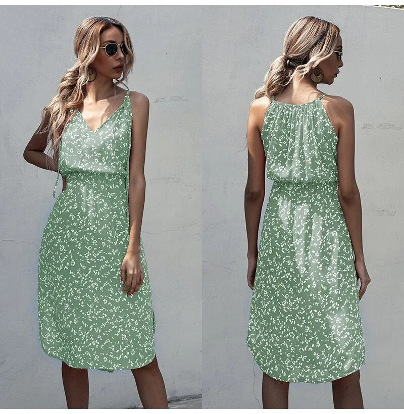 Leopard Floral Slip Sundress