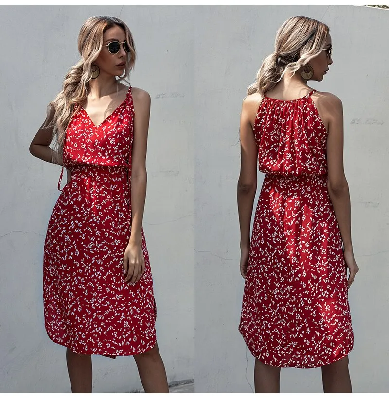 Leopard Floral Slip Sundress