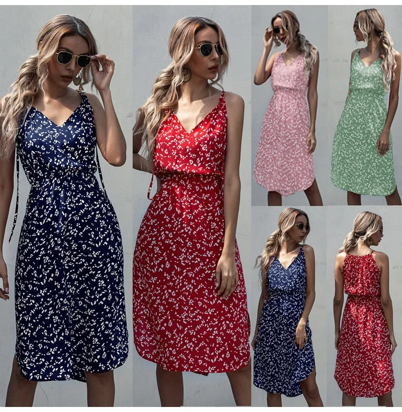 Leopard Floral Slip Sundress