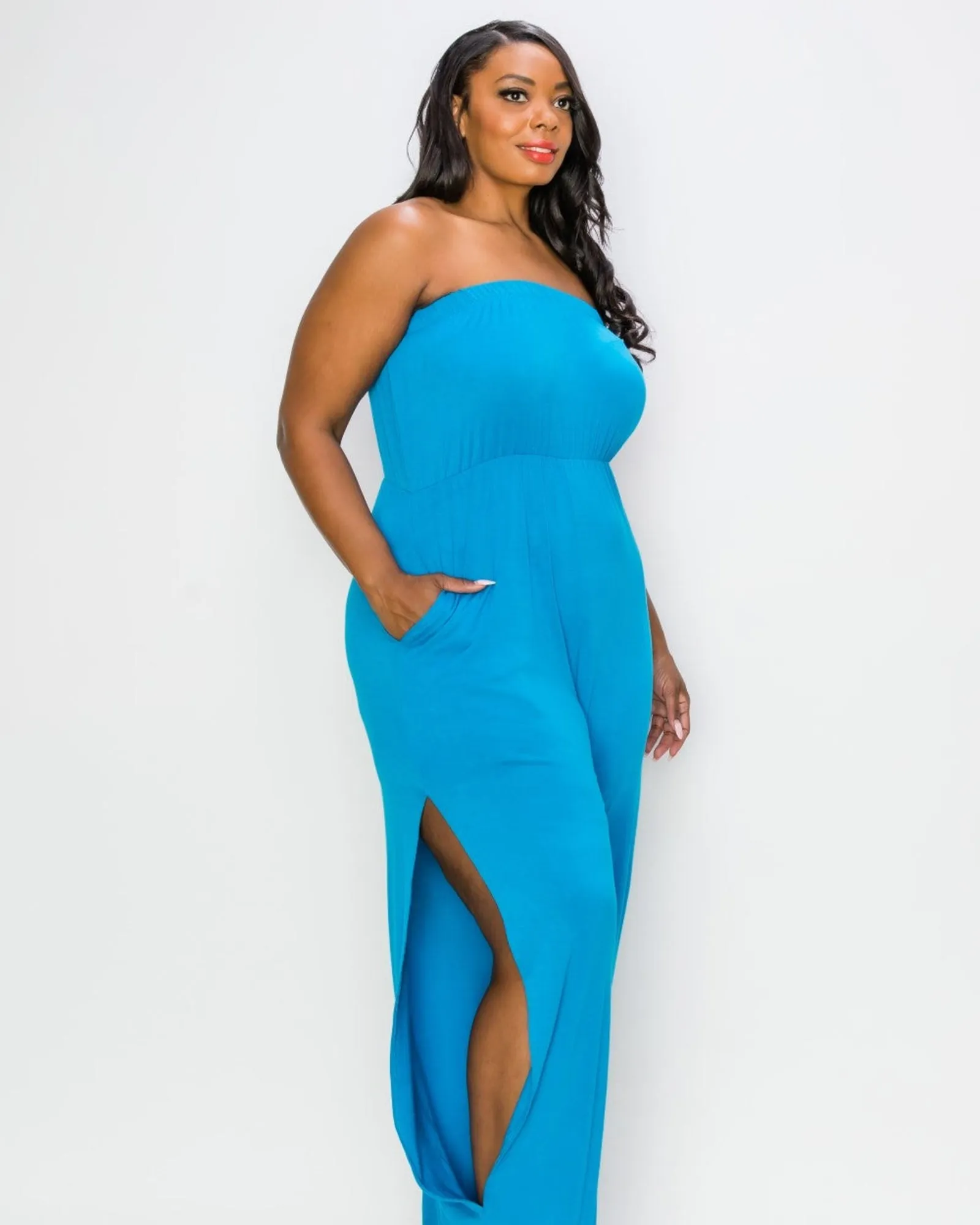 Lillian Sleeveless Jumpsuit | Turquoise