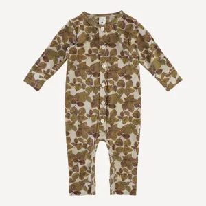 long sleeve button sport jumpsuit | fall leaf | lenzing modal