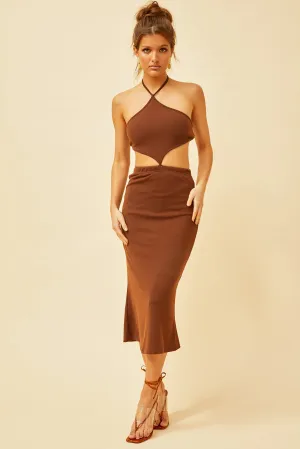 Lucy Midi Dress - Chocolate