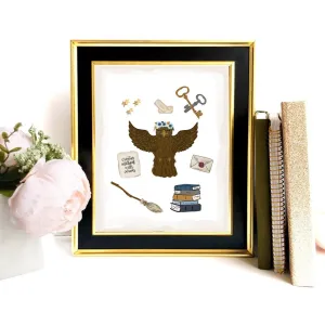 Magical Eagle Collage Art Print