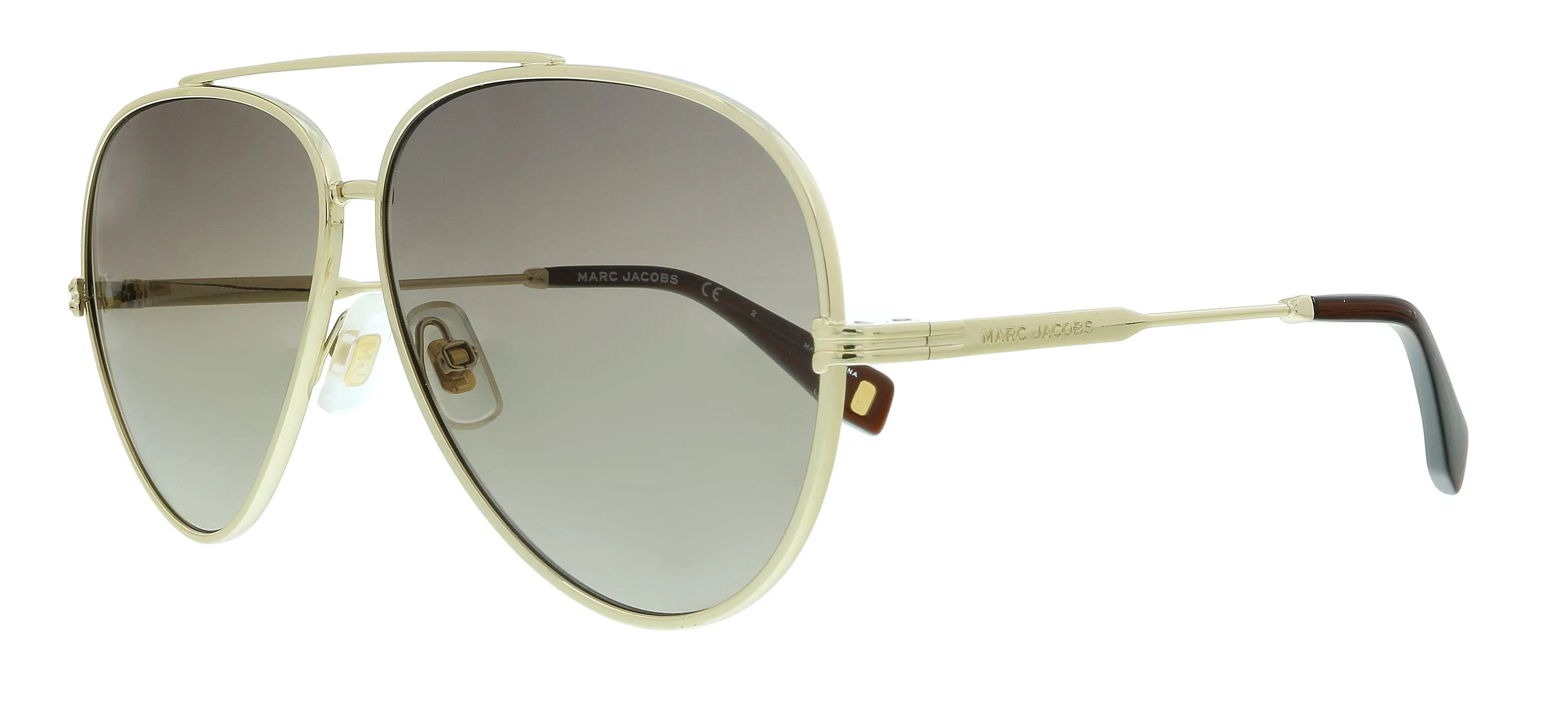 Marc Jacobs MJ 1007/S HA 001Q Gold Brown Aviator Sunglasses