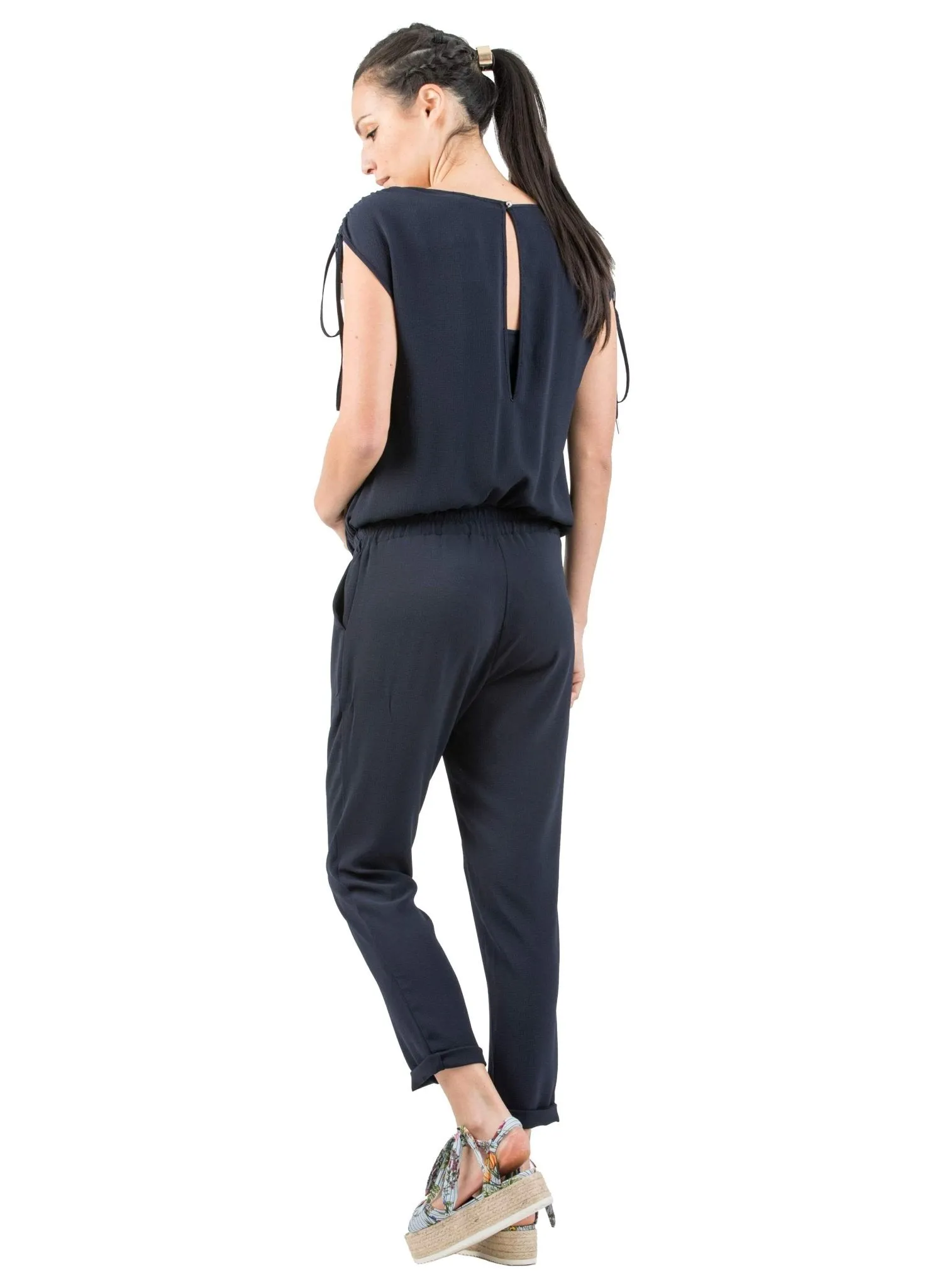 Maternity Jumpsuit with Shoulder Detail