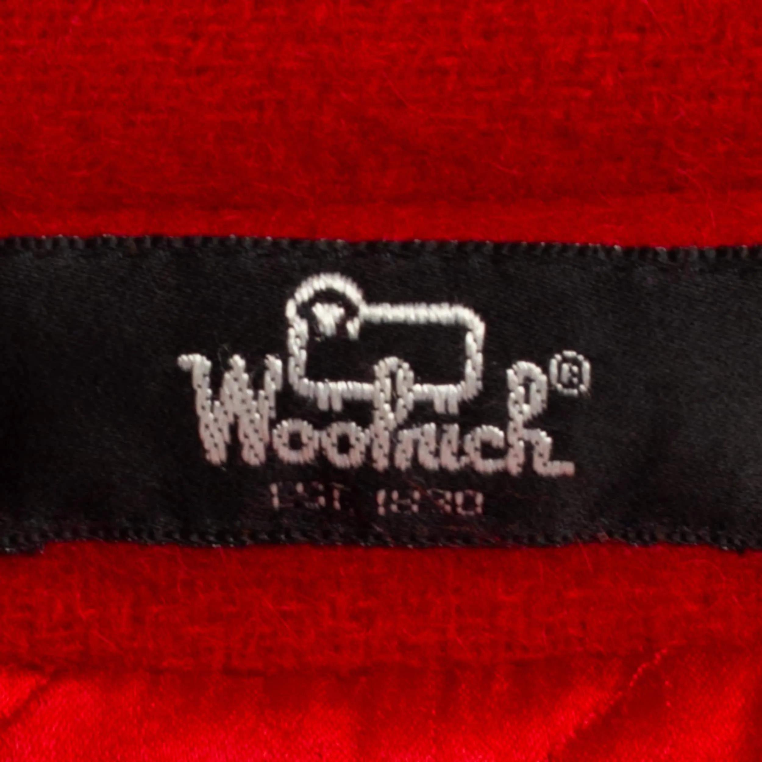 Medium 80s Woolrich Red Wool Fringe Overcoat