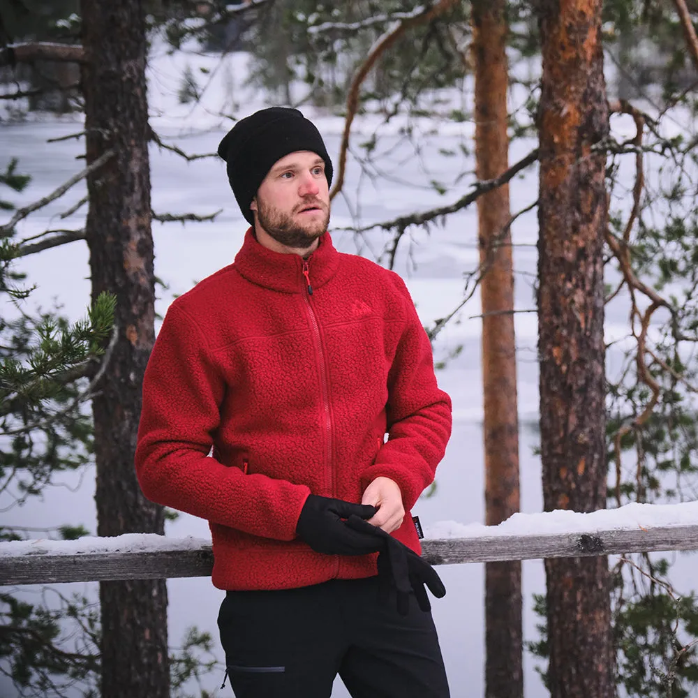 Mens Koselig Polartec Fleece Jacket (Red/Orange)