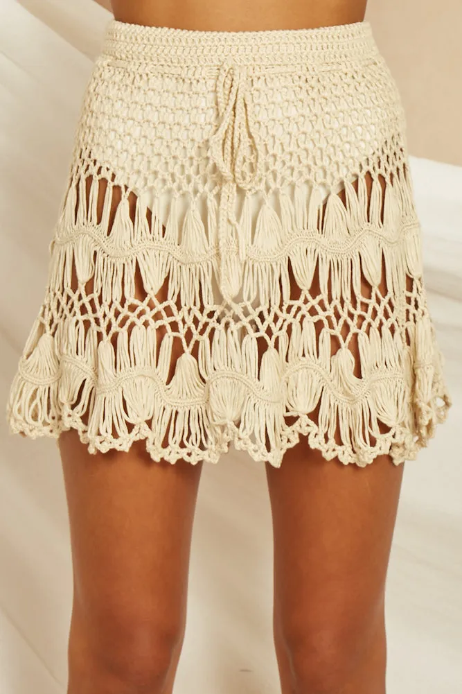 Morning In Ubud Skirt Beige