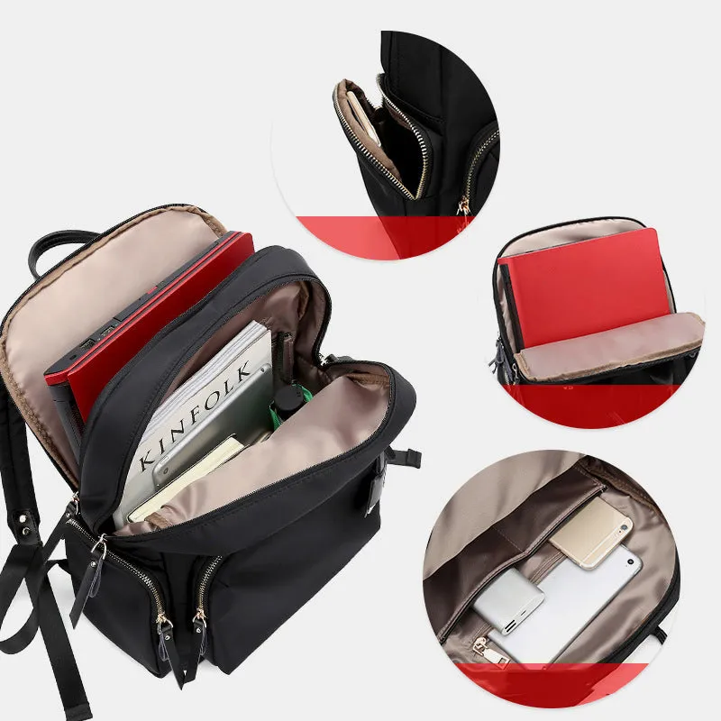 Multifunctional Laptop Backpack Muti-Pocket Lightweight Casual Daypack College Travel Rucksack