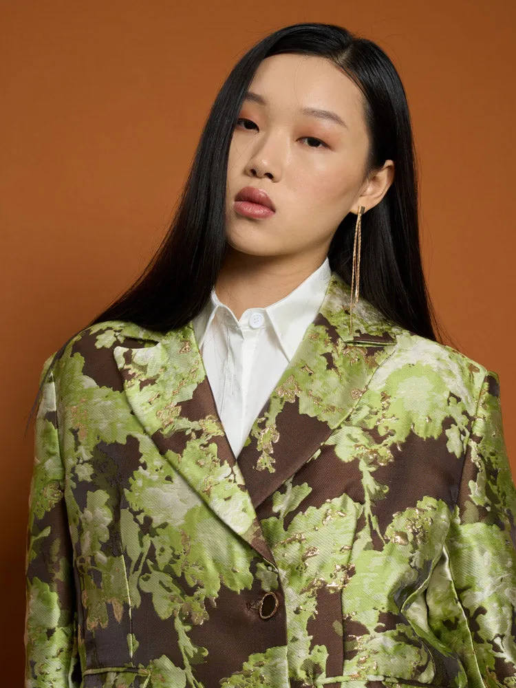Naomi Jacquard Boxy Blazer