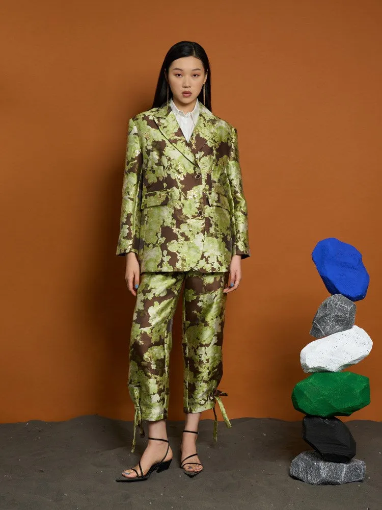Naomi Jacquard Boxy Blazer