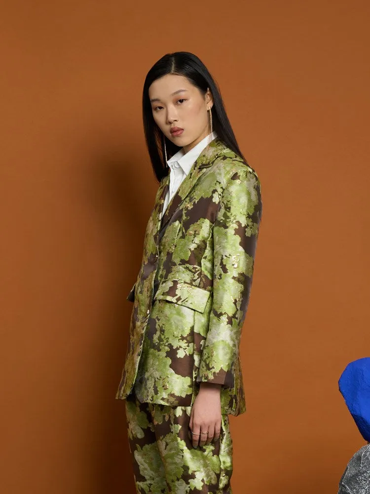 Naomi Jacquard Boxy Blazer