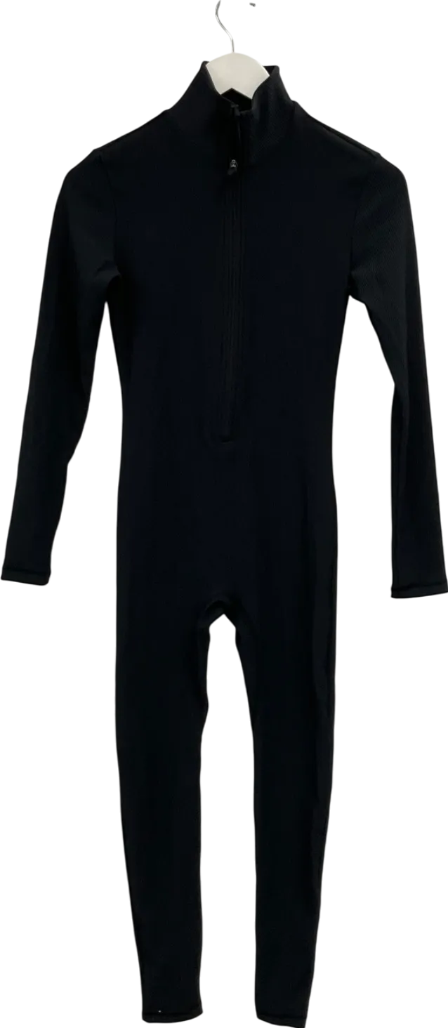 NKD Apparel Black Long Sleeve Ribbed Jumpsuit UK S