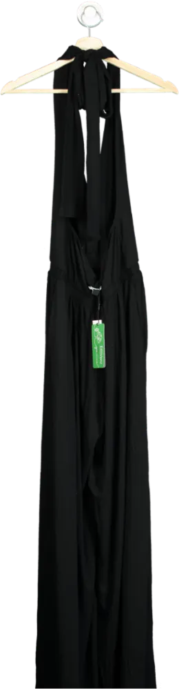 Nobody's Child Black Landon Halter Jumpsuit UK 8