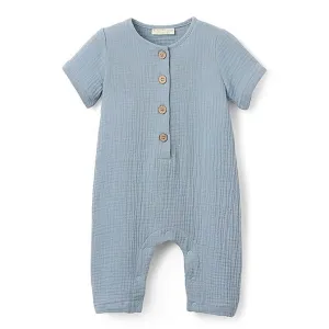 Organic Muslin Jumpsuit Stone Blue