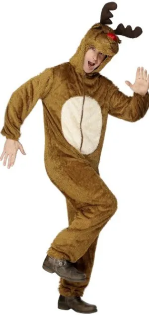 Plush Reindeer Jumpsuit Costume