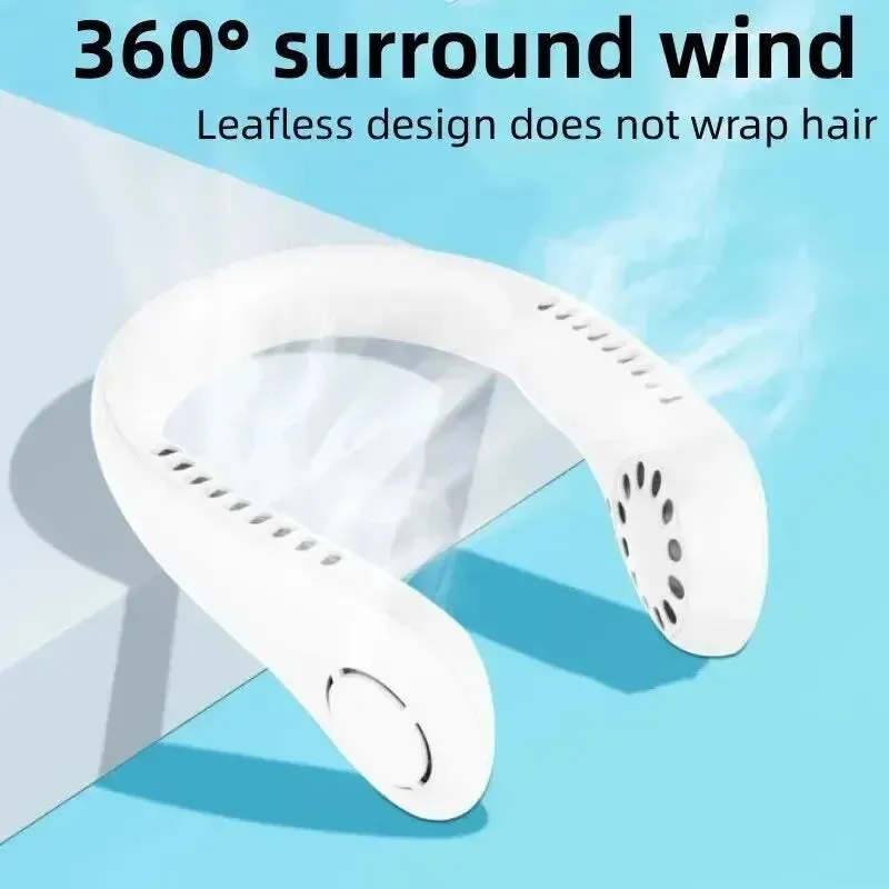 Portable 3 speed Bladeless Around the Neck Cooling System