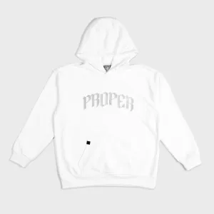 PROPER REFLECTIVE HOODIE WHITE