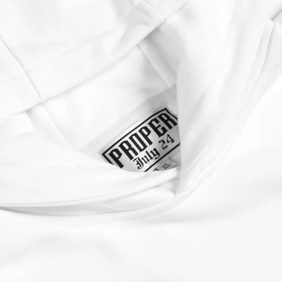 PROPER REFLECTIVE HOODIE WHITE