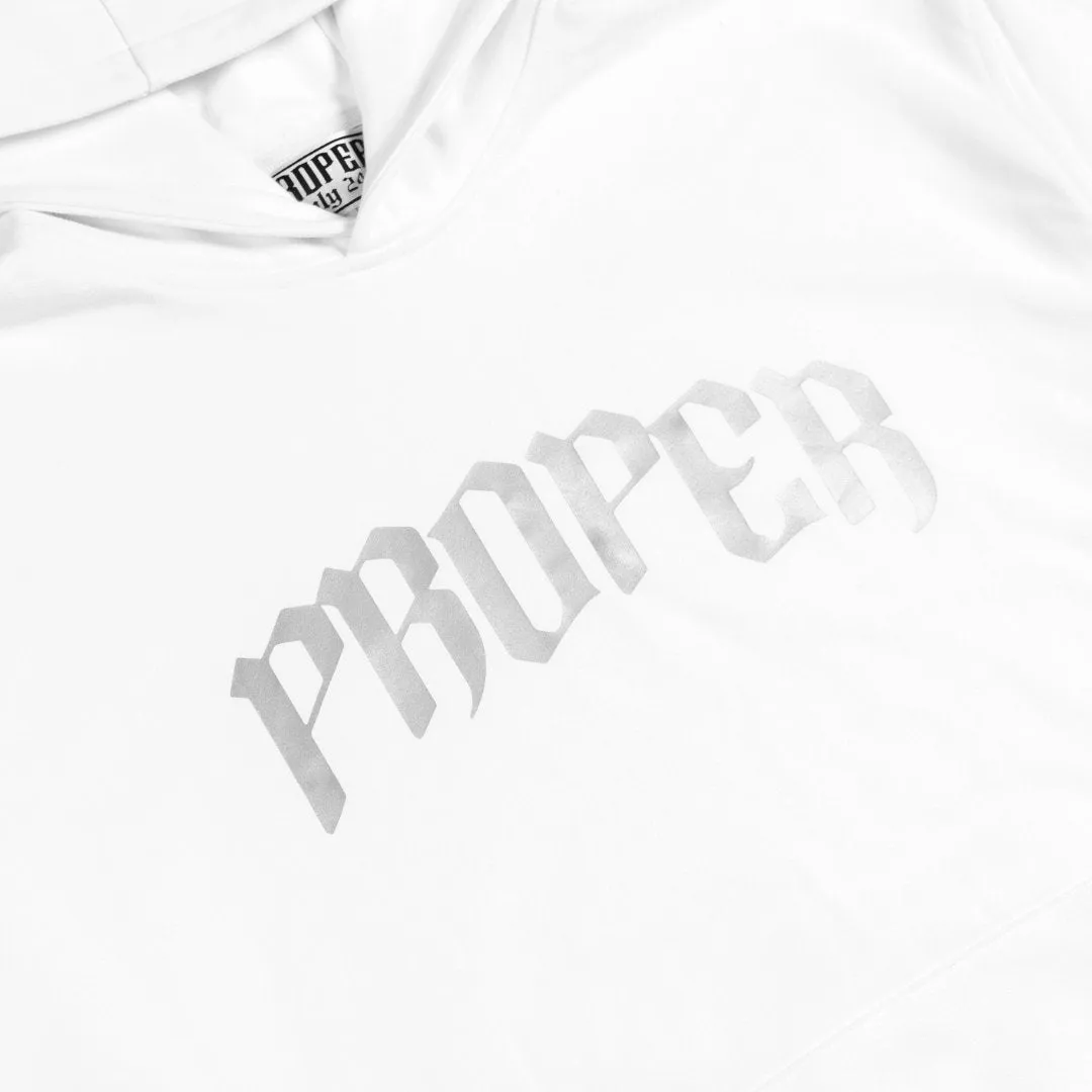 PROPER REFLECTIVE HOODIE WHITE