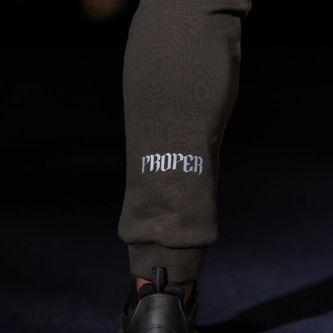 PROPER REFLECTIVE TRACKPANTS CHARCOAL