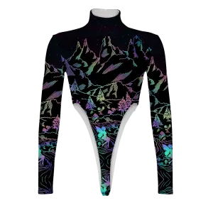 Psi~ World All Over Print Women's Turtleneck Jumpsuit