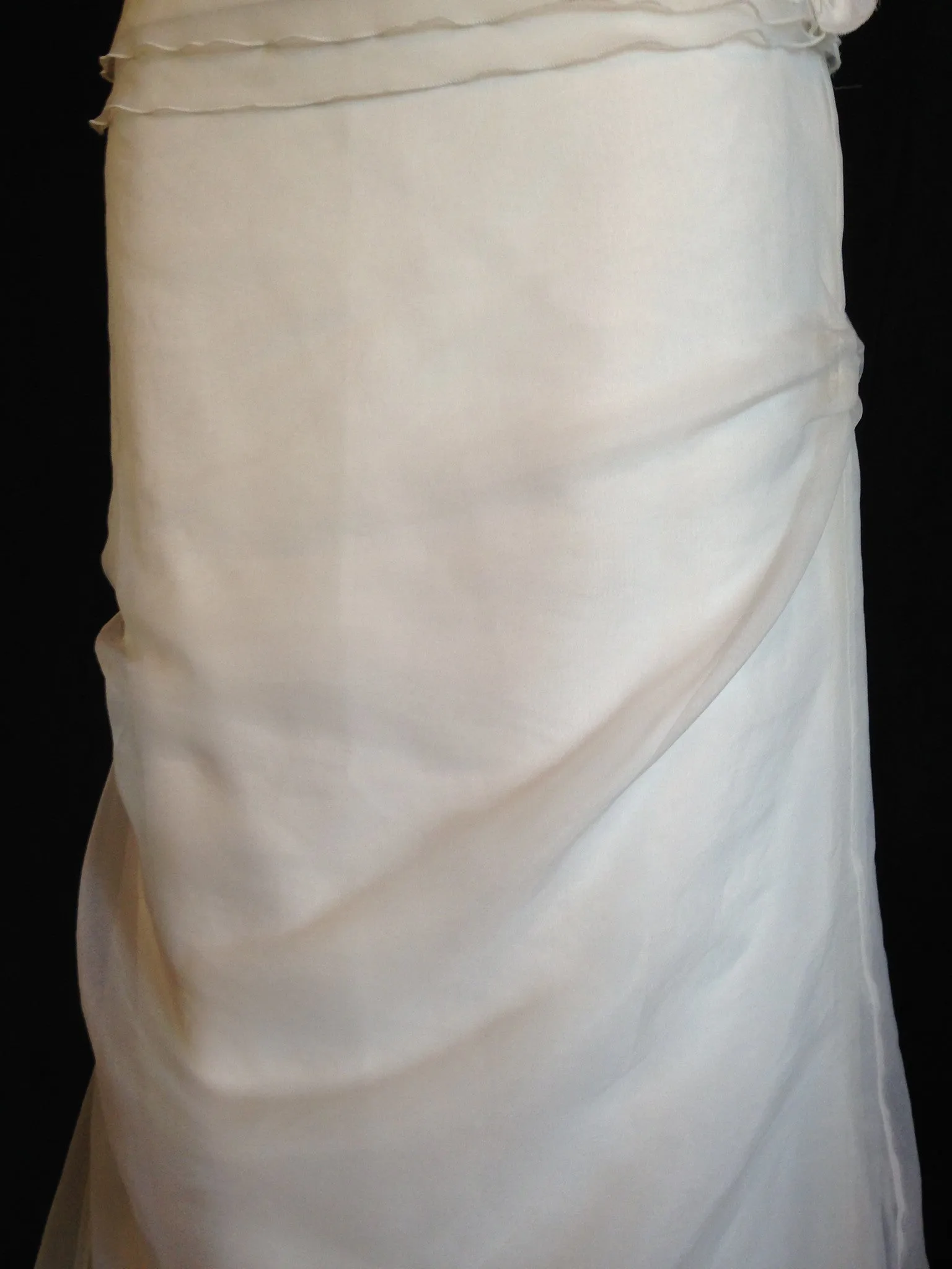 Rembo styling sample wedding dress vintage soft organza petals top and organza skirt