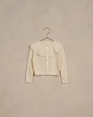 Ruffle Cardigan | Ivory