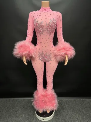 Sexy Fluff Catwalk Jumpsuit