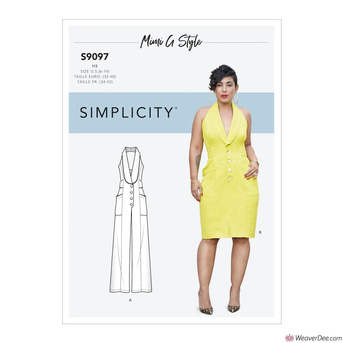 Simplicity Pattern S9097 Misses' Dress & Jumpsuit By Mimi G Style