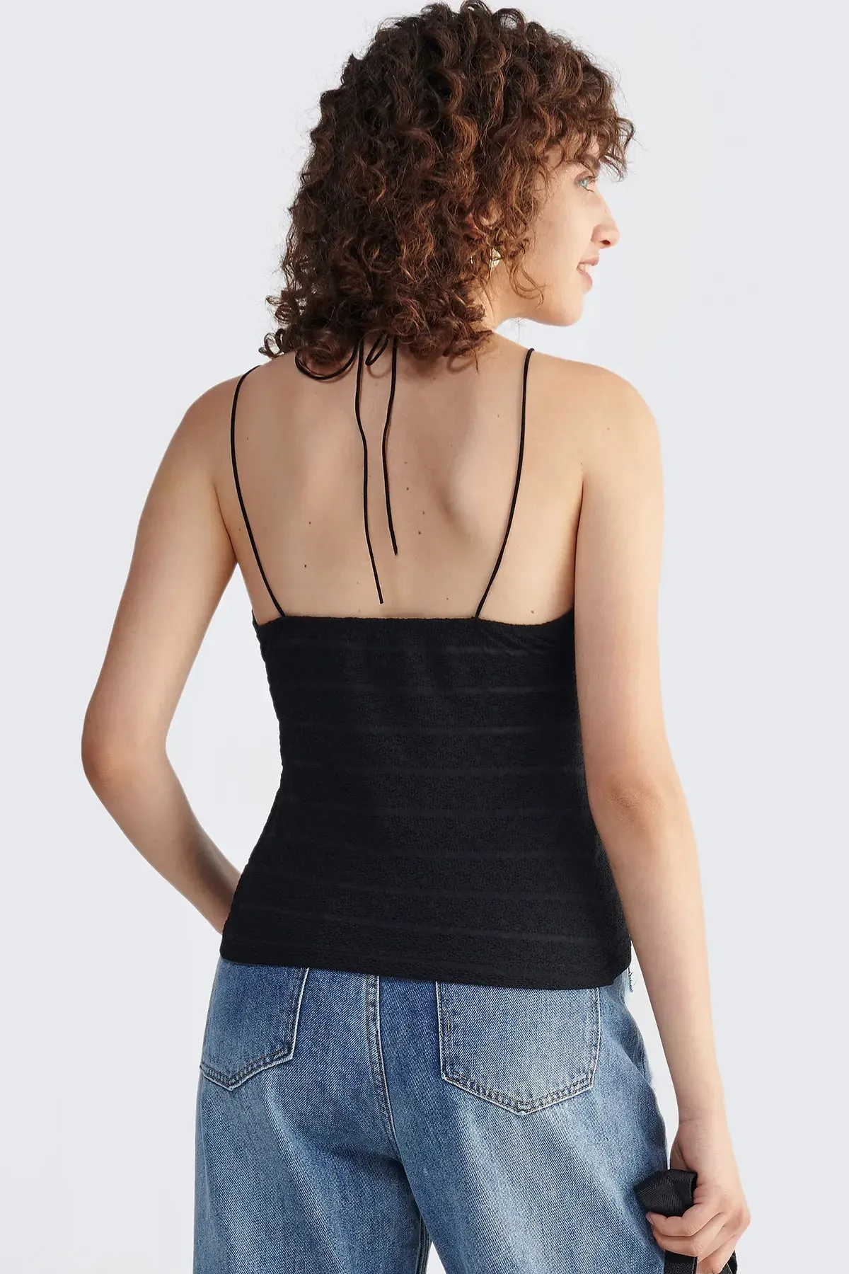 Spaghetti Strap Tie Back Camis Top