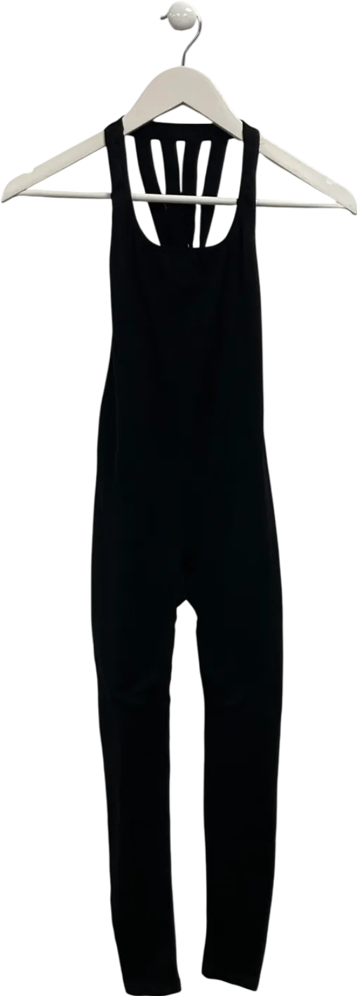 Stradivarius Black Seamless Sporty Jumpsuit UK S