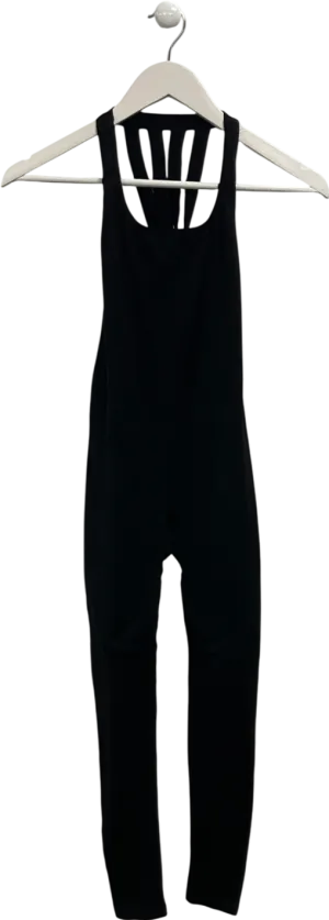 Stradivarius Black Seamless Sporty Jumpsuit UK S