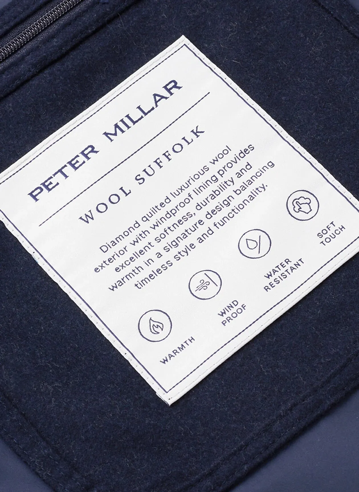 Suffolk Wool Coat in Navy by Peter Millar