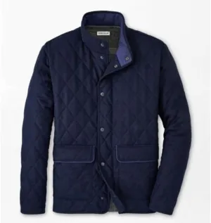 Suffolk Wool Coat in Navy by Peter Millar