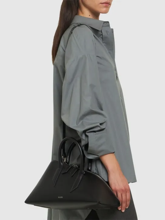 The Attico   24H leather top handle bag 
