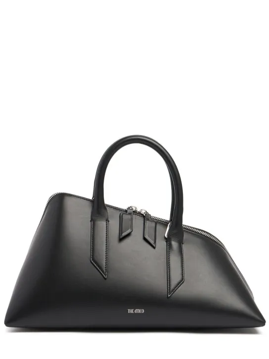 The Attico   24H leather top handle bag 