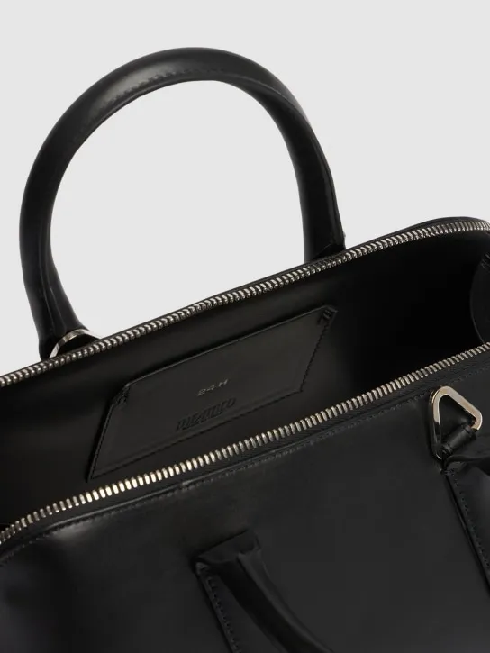 The Attico   24H leather top handle bag 