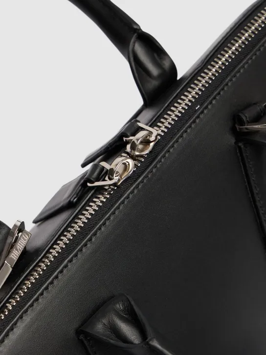 The Attico   24H leather top handle bag 