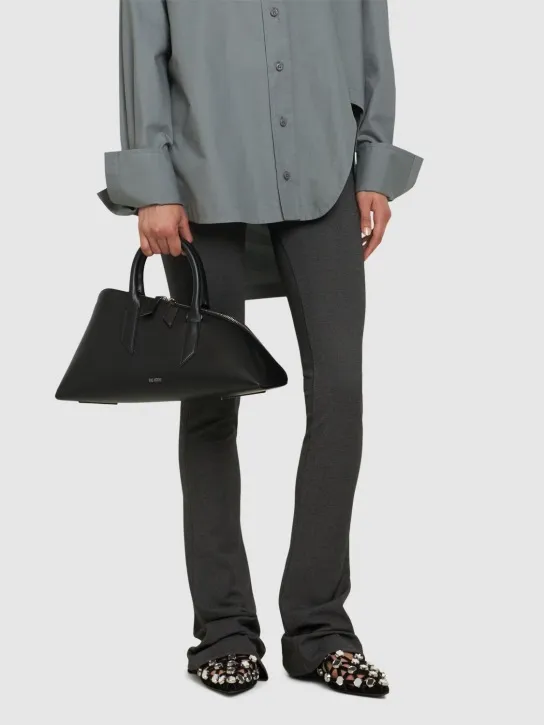The Attico   24H leather top handle bag 