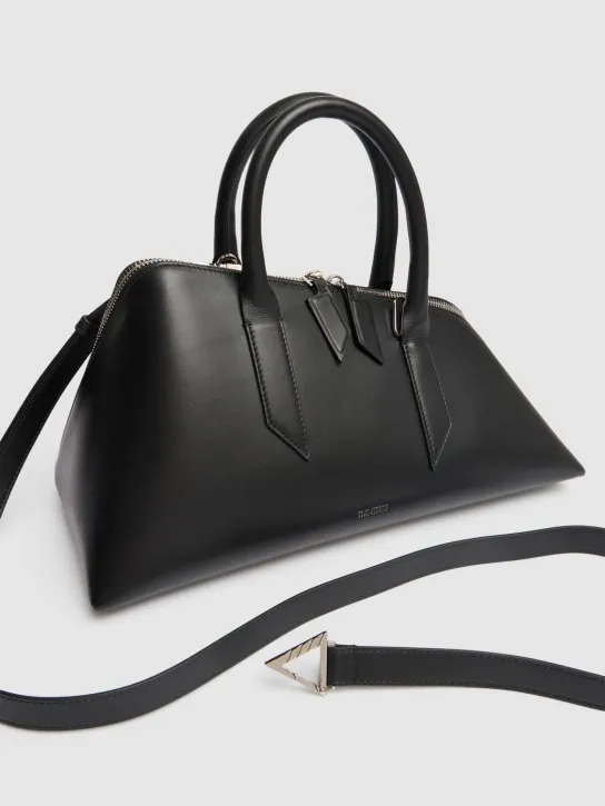 The Attico   24H leather top handle bag 